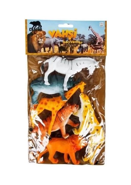Vahşi Hayvanlar Poşetli 6'lı Hayvan Oyun Seti fiyatları