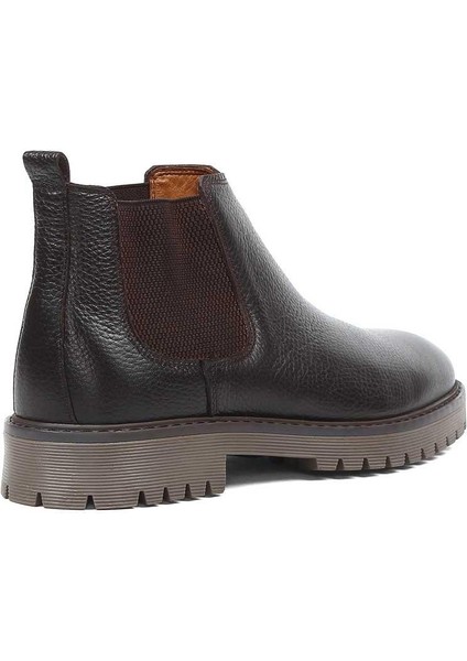 Erkek Kahverengi Deri Chelsea Bot