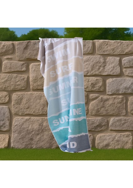 Soft Amelia Plaj Havlusu - Renkli - 70X140 cm