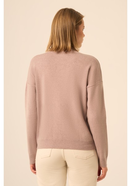 Kadın Işleme Detay Kazak Vizon 25194 indirimleri