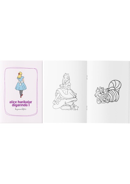 Alice Harikalar Diyarında Boyama Kitabı 1