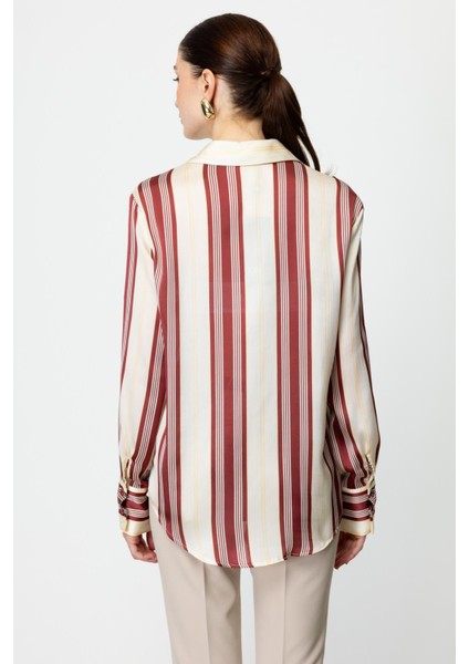 54326 Onteks Saten Desenli Gömlek modelleri