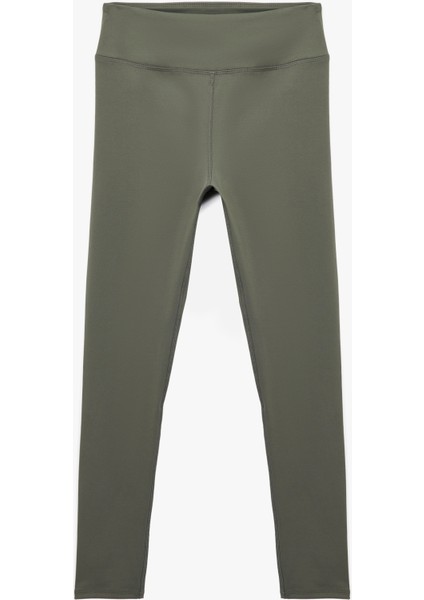 Yüksek Bel Slim Fit Dikiş Detaylı Spor Tayt