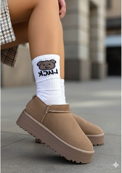 Mitay Premium Vizon Süet Kadın Bot