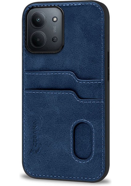 Xiaomi Redmi 15C Uyumlu Kılıf Zebana Kartlıklı Lüx Deri Kılıf Lacivert fiyatları