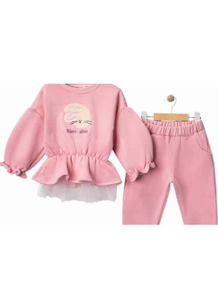 Kız Çocuk 3 Iplik Şardonlu Alt Üst Takım Yaş Sıcak Tutan Rahat Günlük Eşofman Kombini fiyatları