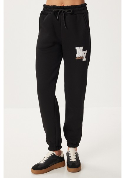 Işlemeli Şardonlu Jogger Eşofman Altı LZV0039 Siyah modelleri