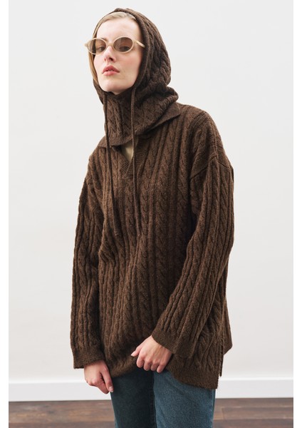 Triko Balaklava Kahverengi modelleri