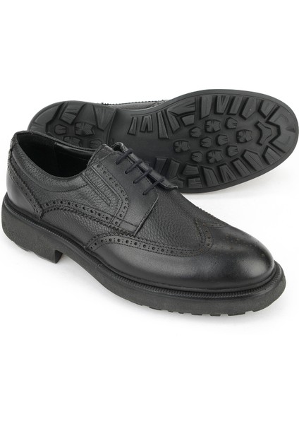 , Erkek Hakiki Deri Ayakkabı 1531007Z4205 Siyah fırsatları