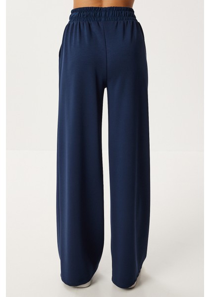 Nervürlü Yumuşak Modal Eşofman Altı LUB0288 Lacivert indirimleri