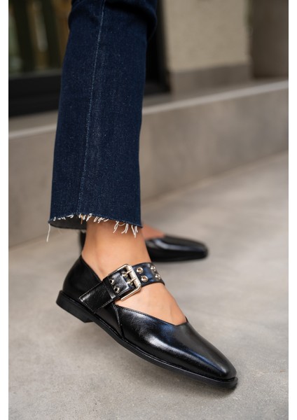 Jewel Siyah Kemer Detaylı Babet fiyatları