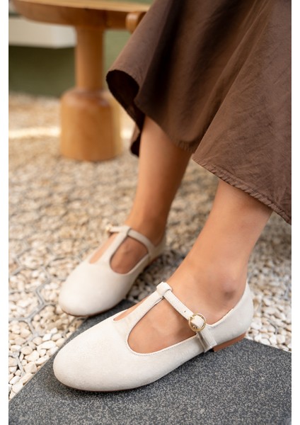 Judi Bej Süet Şerit Detaylı Babet modelleri