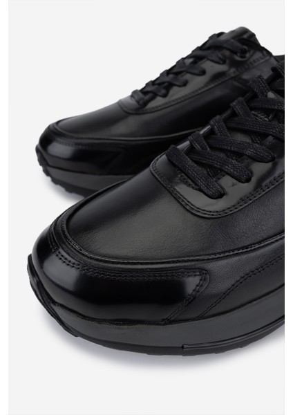 Erkek Hakiki Deri Siyah Sneakers & Spor Ayakkabı 381 22539 Erk Ayk SK25-26 Sıyah modelleri