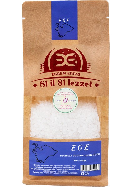 Ege Sofrada Öğütme Deniz Tuzu Tane 500G