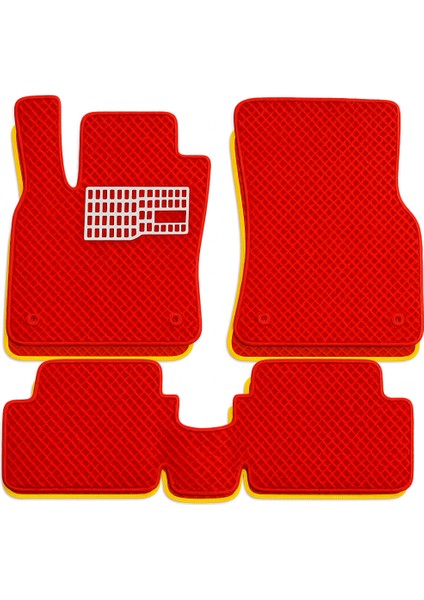 Kia Sorento 2002-2009 Aracınıza Özel Eva Paspas Kırmızı Sarı | Kaymaz ve Yıkanabilir Taraftar Oto Paspas modelleri