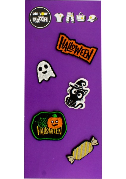 Halloween Patch Set Cadılar Bayramı Patch Yama Seti Set-02 Purple