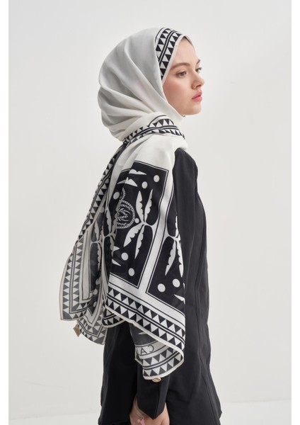 Atlas Ekru Monogram Floş Şal fiyatları