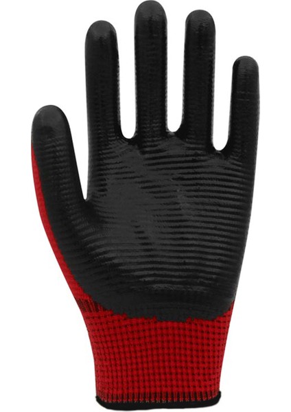Kırmızı Siyah Zebra Nitril Kaplama Iş Eldiveni 10 Xl Yüksek Kavrama Esnek Konforlu Çalışma Eldiveni fırsatları
