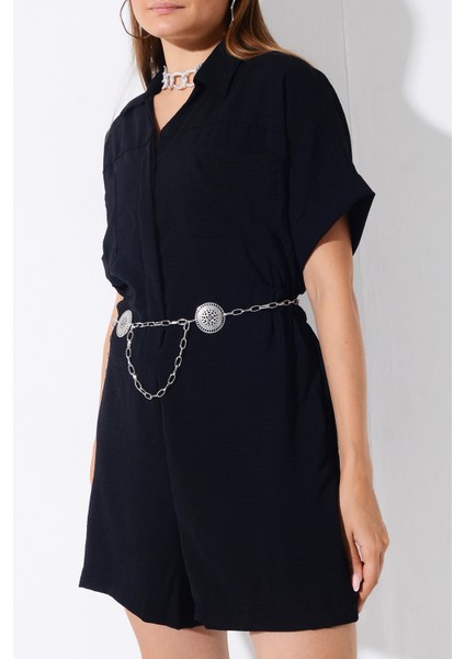 Pınkmark Kadın Gümüş Antik Figürlü Zincir Kemer PMKM25625