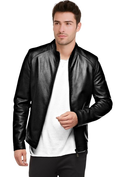 Puyol Hakiki Jumbo Deri Erkek Siyah Mont fiyatları