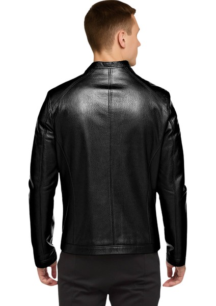 Puyol Hakiki Jumbo Deri Erkek Siyah Mont modelleri