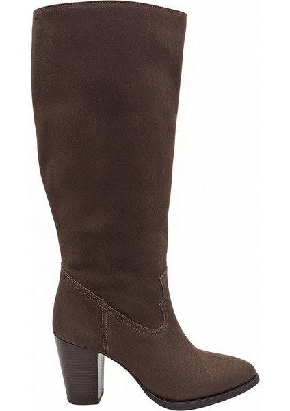 Hakiki Deri Kadın Çizme - Kalın Topuk 25HSY1976 fırsatları