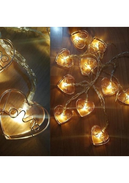 Bakgelal Love Kalpli Rose Gold LED Işık Zinciri – Yılbaşı, Doğum Günü ve Romantik Dekor Aydınlatma fiyatları