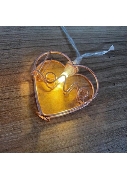 Bakgelal Love Kalpli Rose Gold LED Işık Zinciri – Yılbaşı, Doğum Günü ve Romantik Dekor Aydınlatma modelleri
