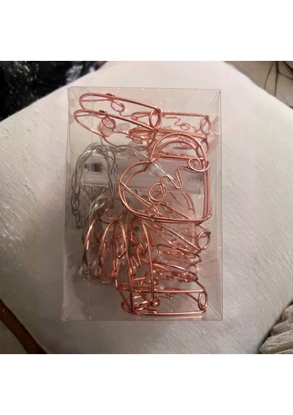 Bakgelal Love Kalpli Rose Gold LED Işık Zinciri – Yılbaşı, Doğum Günü ve Romantik Dekor Aydınlatma