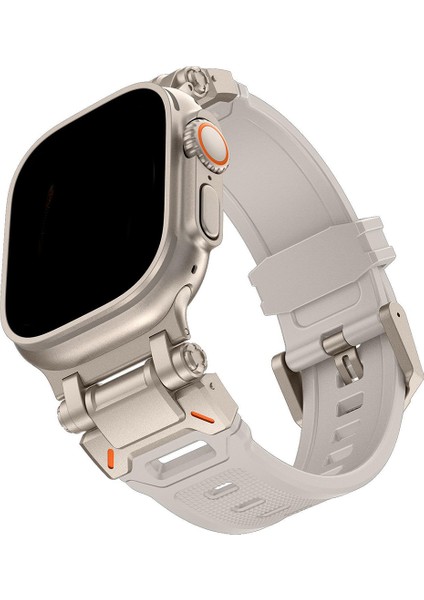 Apple Watch 11 10 46MM 9 8 7 6 Se Ultra Uyumlu 49-46-45-44-42MM Metal Pimli Tokalı Premium Silikon Kordon – Dayanıklı Spor Rubber Kayış indirimleri