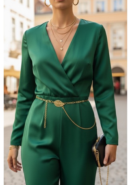 Pınkmark Kadın Gold Yaprak Figürlü Zincir Kemer PMKM25616