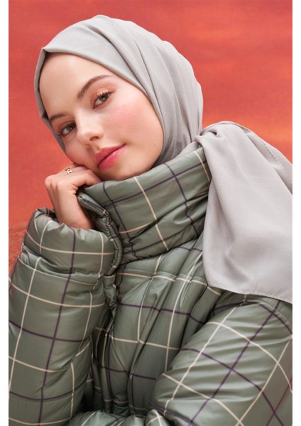 Kare Desen Modal Jakar Şal Açık Gri fiyatları