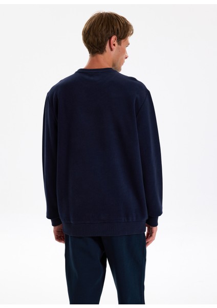 Bisiklet Yaka Düz Lacivert Erkek Sweatshırt J5WM-SWT7221 indirimleri