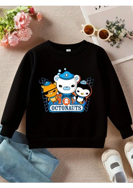 Punıx Kıds Octonauts Baskılı Kalın Kışlık 3 Iplik Bisiklet Yaka Erkek Çocuk Sweatshırt