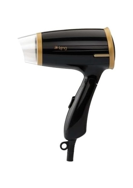 King KSK437 Vilda Seyahat Tipi Saç Kurutma Makinesi | 1000W Güç | 2 Kademeli Hız & Isı Ayarı | Kompakt & Hafif Tasarım
