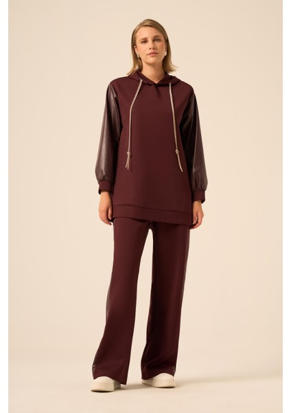 Bayan Kollar Deri Oysho Takım Mürdüm 31245