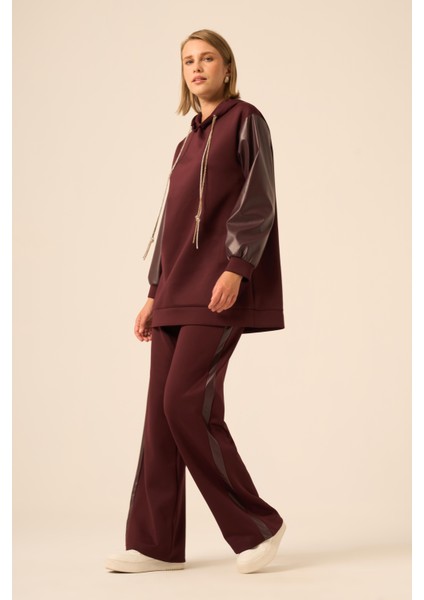 Bayan Kollar Deri Oysho Takım Mürdüm 31245 modelleri