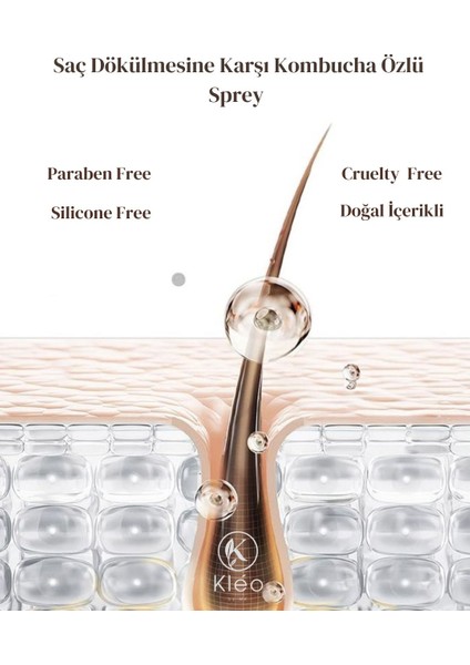 Kombucha Özlü Saç Spreyi – Dökülme Karşıtı, Gürleştirici ve Besleyici Bakım modelleri