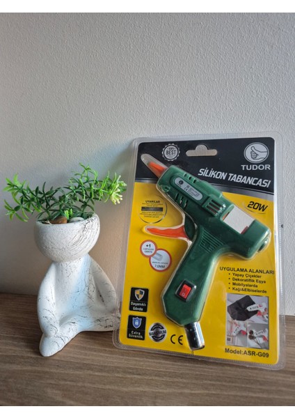 20W Silikon Tabancası | 1 Adet 7 mm Silikon Hediyeli | Kablolu ve Açma/kapama Düğmeli