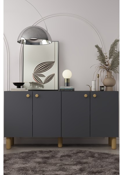 8197KB150-1DD Konsol,tv Ünitesi Antrasit-Safirmeşe