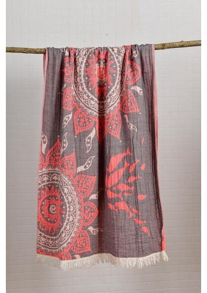 Gri-Turuncu Mandala Peştamal