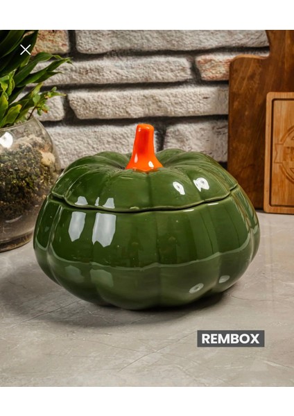 Dekoratif Büyük Boy Bal Kabağı Saklama Kabı - Baharatlık Şekerlik Obje fiyatları