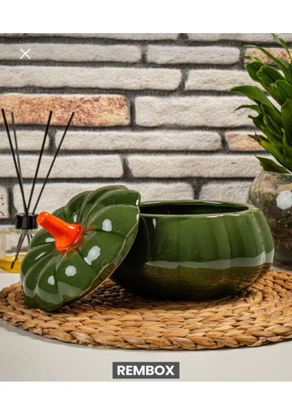 Dekoratif Büyük Boy Bal Kabağı Saklama Kabı - Baharatlık Şekerlik Obje modelleri