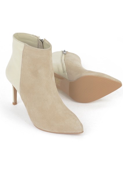 , Kadın Hakiki Deri Bot 1531030Z25104 Kum fırsatları