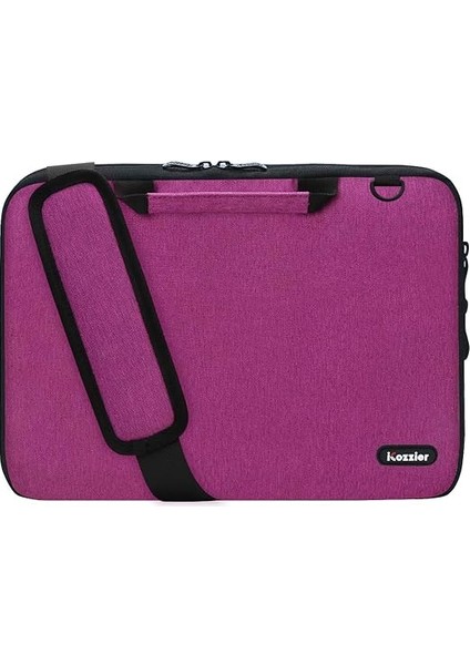 15-15,6 Inç Saplı Dizüstü Bilgisayar Evrak Çantası Askılı Çanta Elektronik Aksesuar Düzenleyici Postacı Çantası Omuz ve Bagaj Askılı - Pembe fiyatları