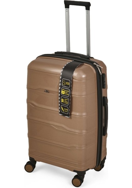 Pp Orta Boy Valiz - Altın - 68X37X27 cm modelleri