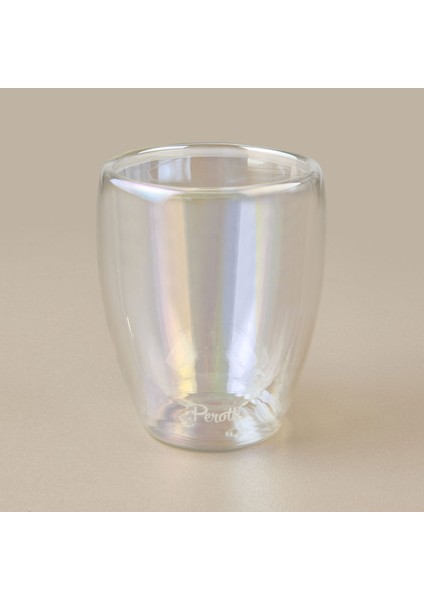 Colors Çift Cidarlı Bardak - Şeffaf - 350 ml