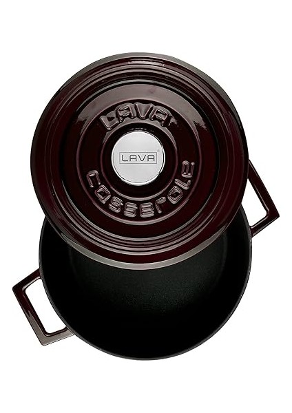 Metal Premium Serisi - Döküm Yuvarlak Tencere, 24 Cm, Majolik Mor fırsatları