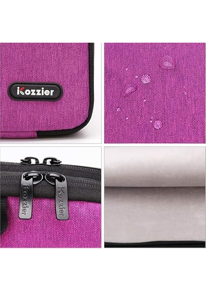 15-15,6 Inç Saplı Dizüstü Bilgisayar Evrak Çantası Askılı Çanta Elektronik Aksesuar Düzenleyici Postacı Çantası Omuz ve Bagaj Askılı - Pembe indirimleri