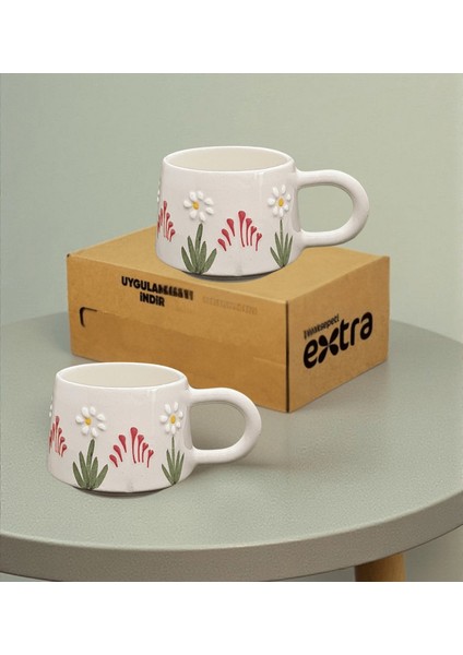 El Yapımı 2’li Hediyelik Kupa Seti – Doğal Şıklık & Özel Tasarım Seramik Kupalar fiyatları